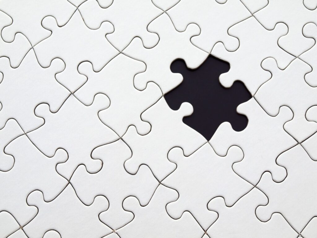 puzzle with piece missing