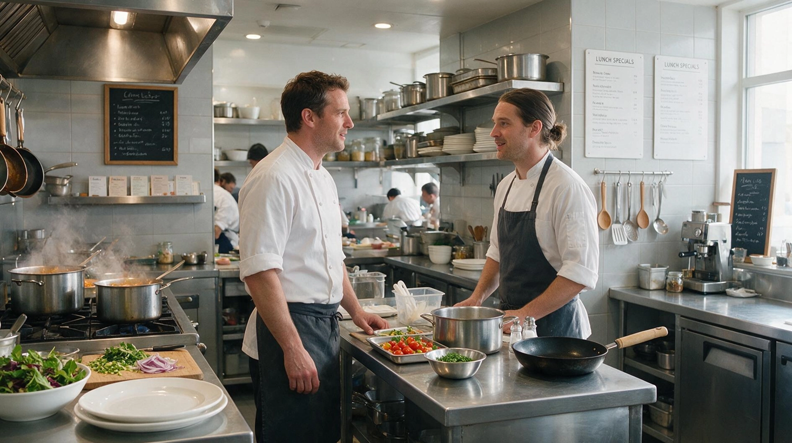 Restaurant Chefs Managing Kitchen Operations and Food Costs