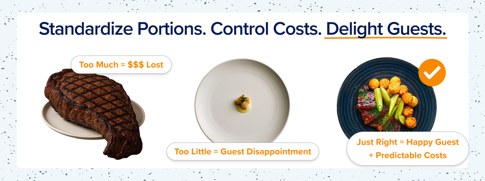 Standardize Portions. Control Costs. Delight Guests